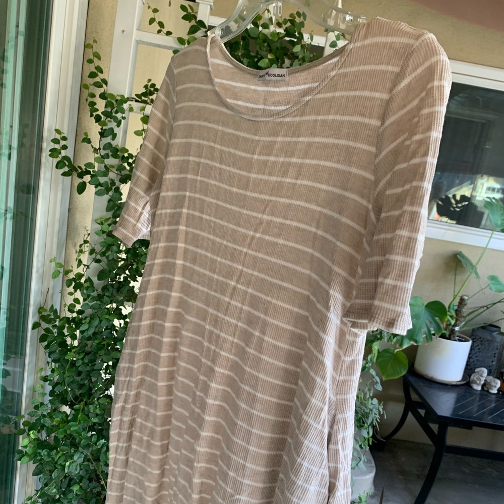 Dainty hooligan striped t-shirt dress with pockets